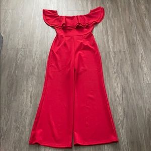 Red jumpsuit